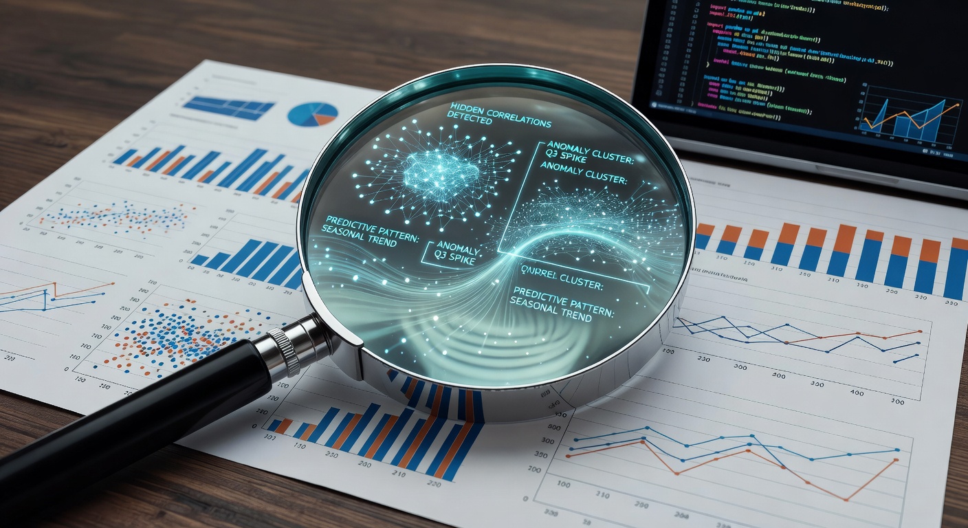 Magnifying glass over data insights